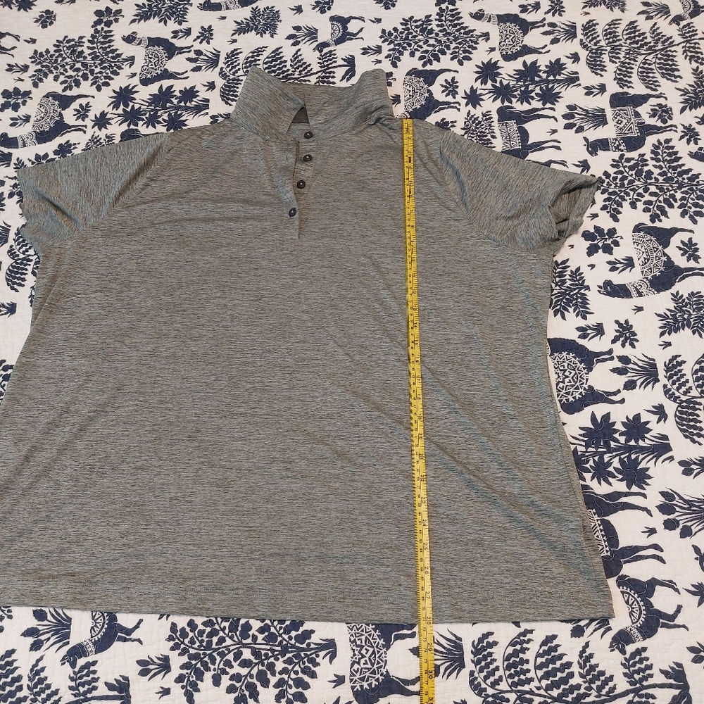Land's End Women's Gray Short Sleeve Polo Shirt